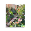  Summertime Cottage Garden - 8” X 10” Canvas Print  Canvas