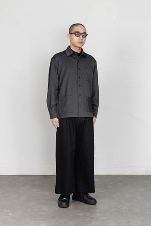 Image of TRAN - 厚針織工作夾克 (灰)