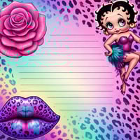 Image 2 of RAINBOW BETTY BOOP FULLY CUSTOMIZABLE STATIONARY GIFT SET