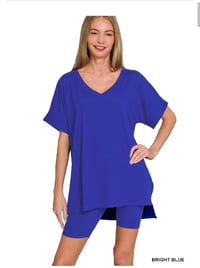 Bright Blue Chill Shorts Set