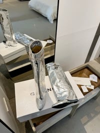Image 3 of METALLIC SILVER SHARK BOOTS 