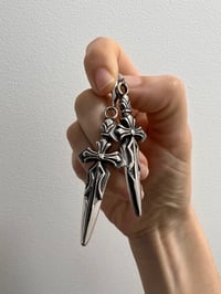 Image 3 of LARGE SOLID DAGGER EARRINGS 