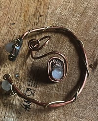 Image 5 of Venusian spiral bangle ring set 