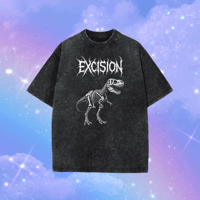 excision rex oversized acidwash t-shirts