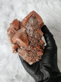 Image 5 of 1.1lb Chocolate Pagoda Calcite Crystal Specimen with Custom Stand