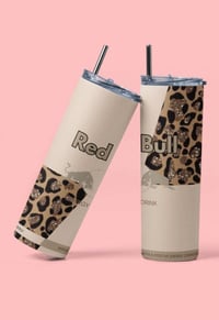 leopard redbull 20oz tumbler