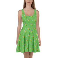 Image 4 of Skater Dress (full Easter bunnys with light green)