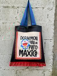 Image 2 of Bolsiña feita a man. DORAEMON polipiel negra! Deseño exclusivo!