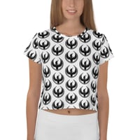Image 2 of Women's - All-Over Print Crop Tee