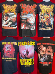 Image of Officially Licensed Viscera Discograhy Cover Art Shirts!