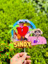 Image 5 of Bad Bunny cake topper (shaker)