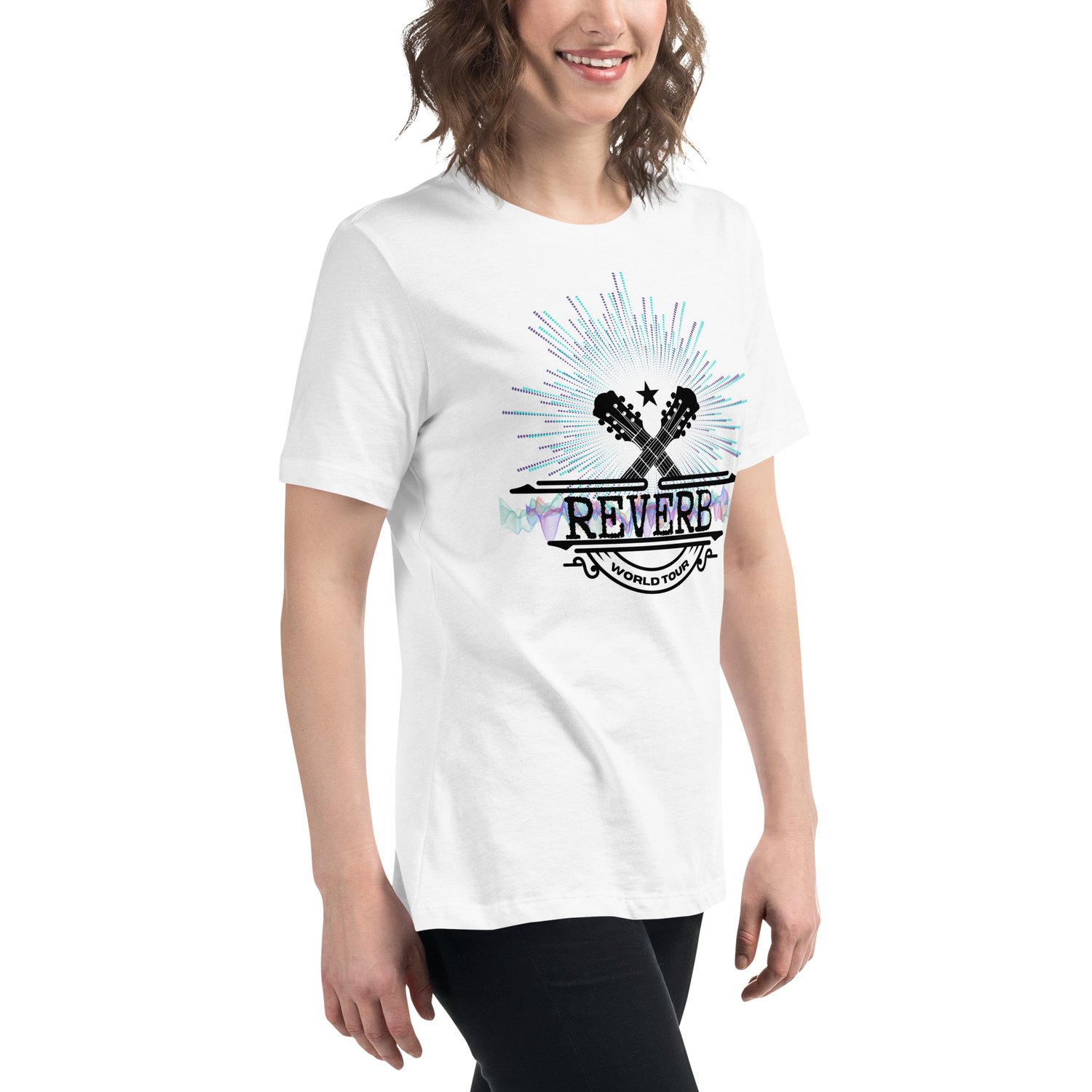 Image of Women's Relaxed T-Shirt Reverb tour tshirt 