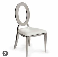 Image 2 of Silver luxury chairs with a white cushions 