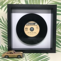 Image 4 of James Bond Theme Tunes, framed original 7" vinyl records