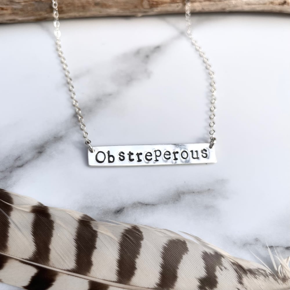 Handmade Sterling Silver Personalised Necklace - Obstreperous
