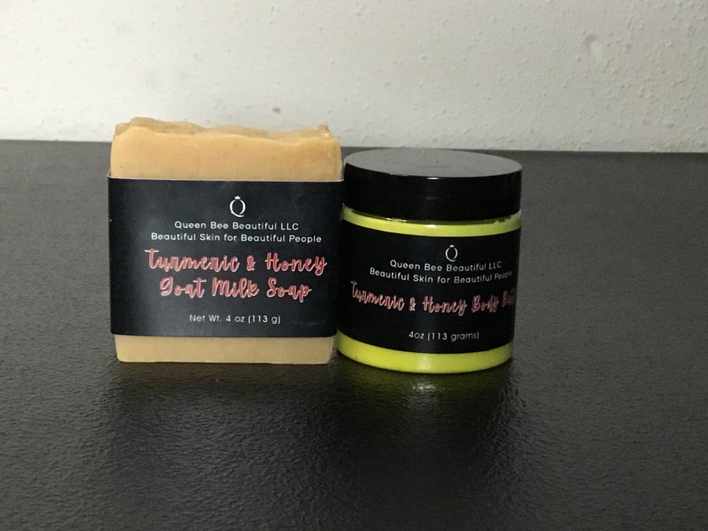 Image of Turmeric & Honey Goat Milk Soap and Body Butter Set