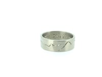 Image 9 of 14k gold mountain landscape wedding band ring . engraved mountain bands rings . size 4 5 6 7 8 9 ...