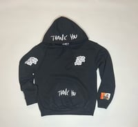 “THANK YOU FOR BEING PATIENT” BLK SATIN LINED HOODIE