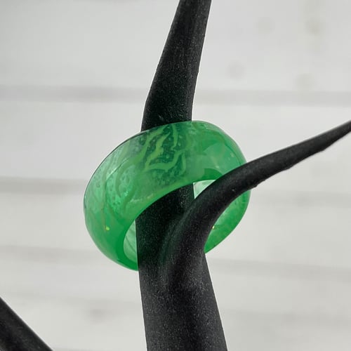 Image of The Anchor || Dragon Age Inquisition || Glow In The Dark Glowing Green Resin Ring