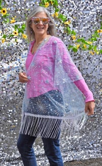 Celestial Blues sequin kimono