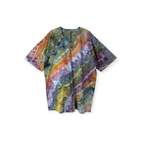 Image 1 of XXL Adult 100% Combed Cotton T-Shirt in Appalachian Sunset Geode Ice Dye 