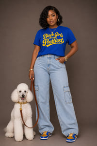 Image 1 of Black Girls are the Prettiest- Royal Blue and Gold