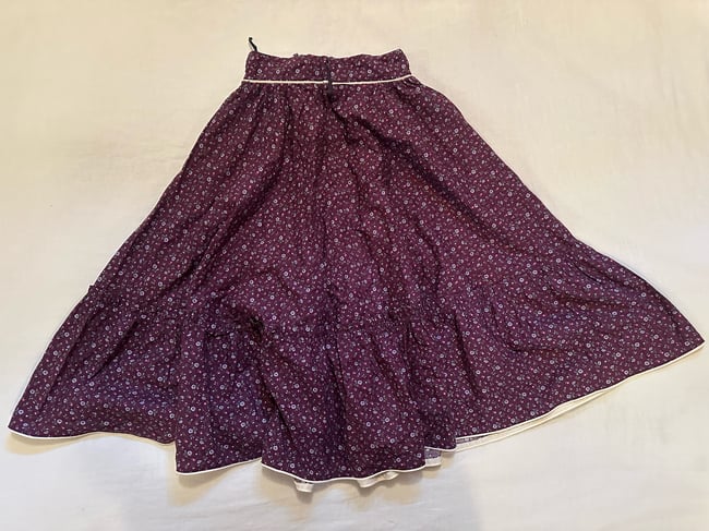 70s Gunne Sax plum calico prairie skirt 
