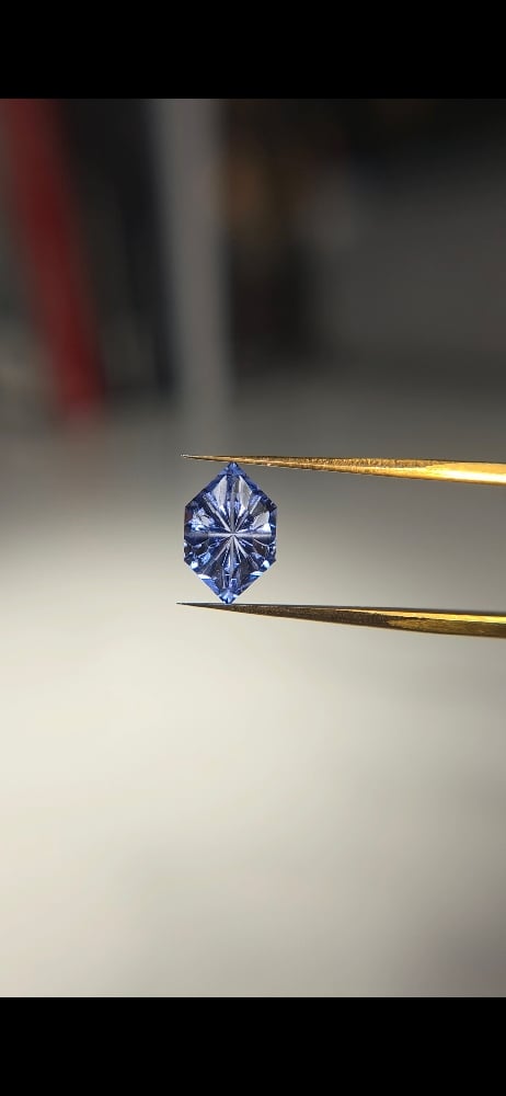 Image of Blue Periwinkle Sapphire — Dutch Marquise Fantasy Cut