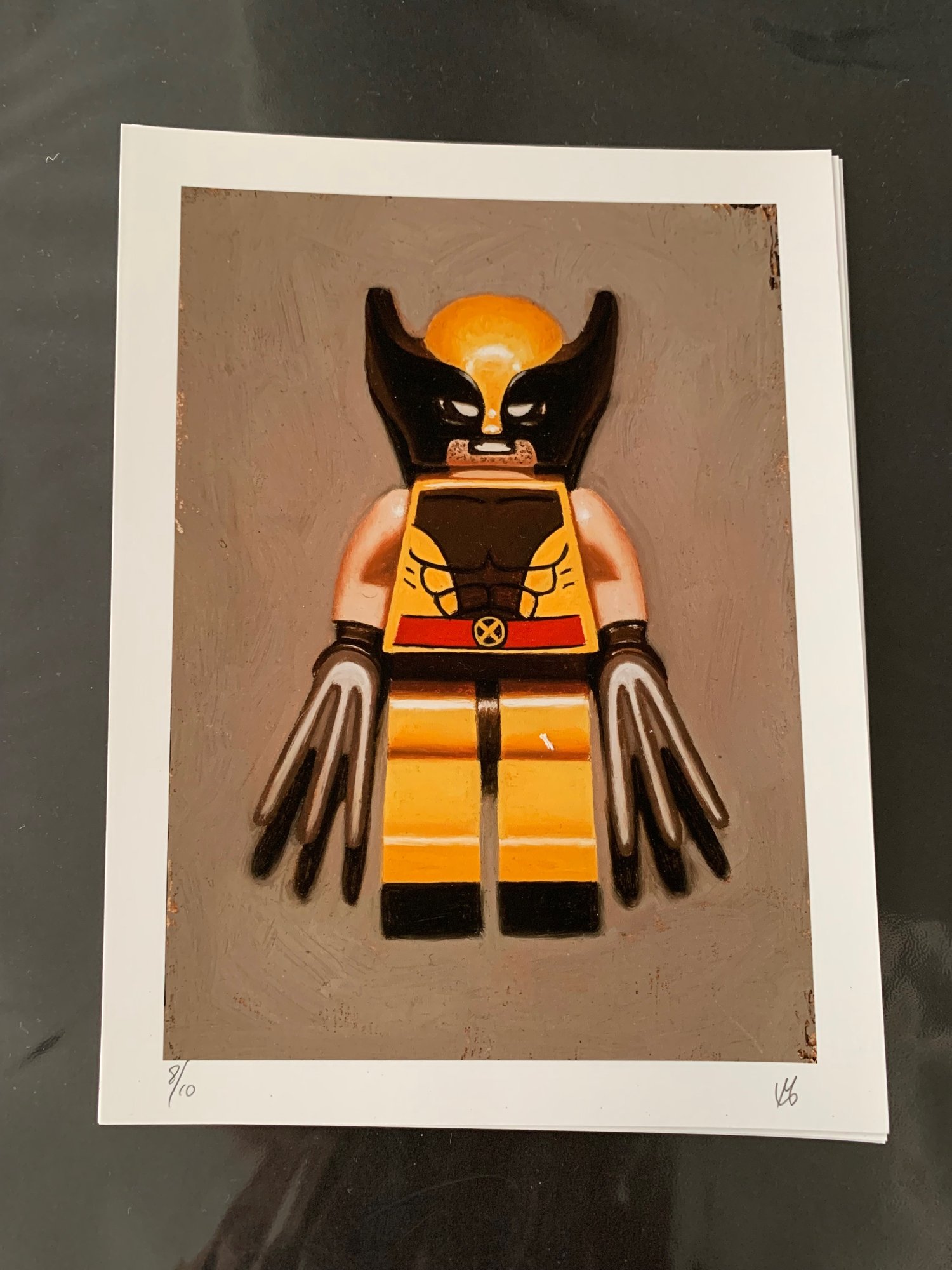 Image of Wolverine lego print 