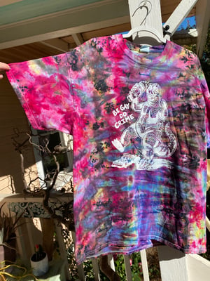 Image of XL Godzilla Be Gay Do Crime Tie Dye Shirt 2