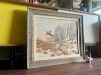 Image 2 of Large Oil Pheasant Painting on Canvas