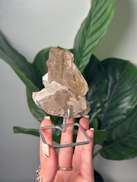 Image 2 of  SMOKEY RUTILE IN QUARTZ CLUSTER ON STAND G