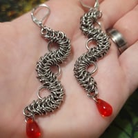 Image 2 of ASPIS Serpent Box Chain Earrings [MADE TO ORDER]