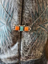 Image 2 of Orange Spiny & Pilot Mountain Necklace 