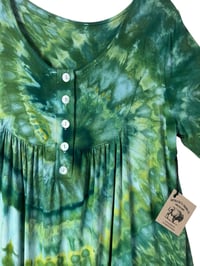 Image 5 of L Luxe Knit Babydoll Top in Verdant Spiral Ice Dye