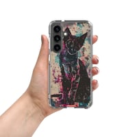 Image 1 of Colorful Watercolor Black Cat Painting Clear Case for Samsung®