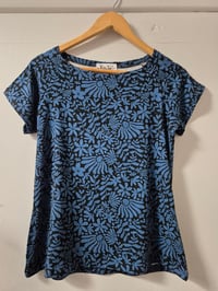 Image 1 of Kylie Jane tshirt- black blue floral