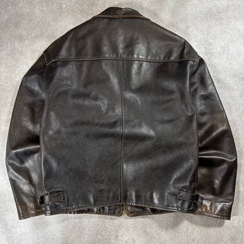 Image of 1990s Heavyweight Cropped Leather Jacket, Size Medium