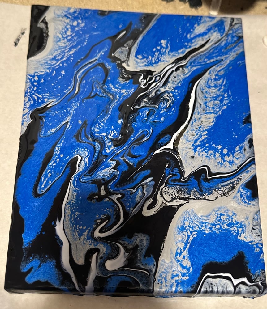 Image of 8x10 Black Silver Canvas