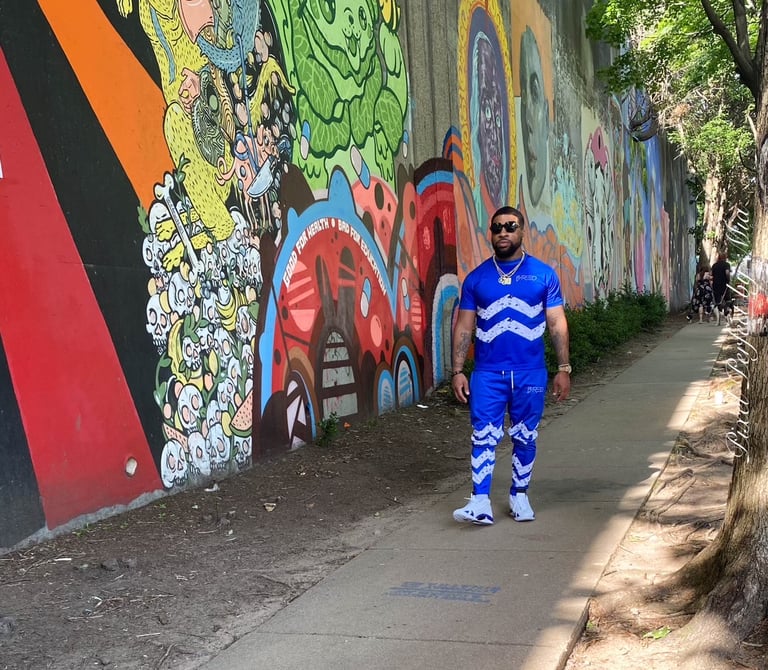 B.I. Hyper royal summer jogger set  Image 2