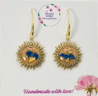 Image 3 of SUN SHAPED FLORAL DANGLES