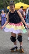 Rainbow Patchwork Elastic Skirt, 28”-34” waist