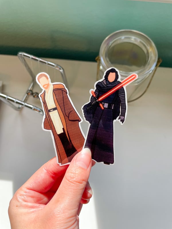 Image of obi wan and kylo ren duo sticker pack