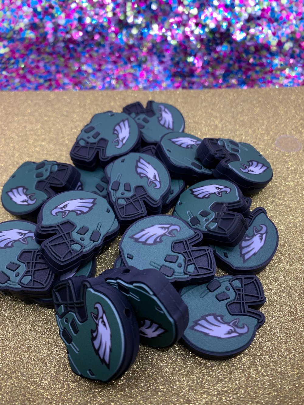 Image of Football Helmets Silicone Bead