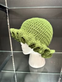 Image 2 of crochet bucket hat with wavy brim L