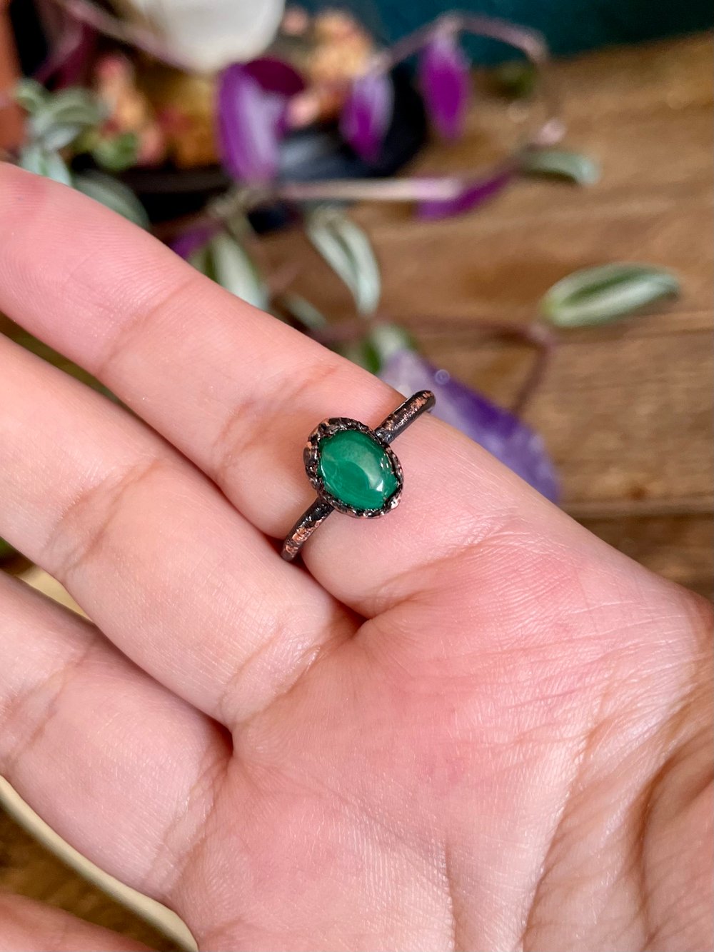 Malachite Stacker Ring | Size 8.25