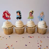 Image 1 of Princesas Cupcake Toppers Sets de 12 y 24