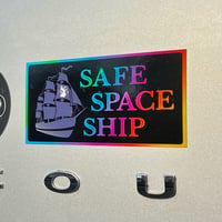 Safe Space Ship car magnet