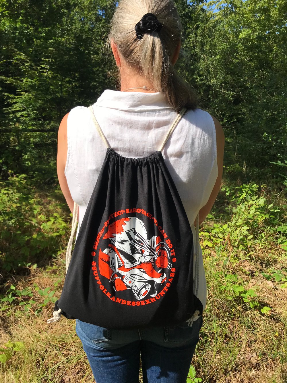 Defend Protect Sabotage Drawstring Bag 