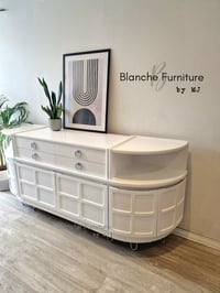 Image 11 of Large Mid Century Luxury Sideboard Nathan | Curved Teak Sideboard White
